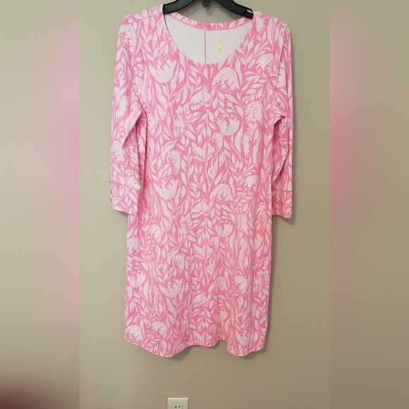 Lilly Pulitzer Pink and White ChillyLilly Dress - Picture 2 of 4